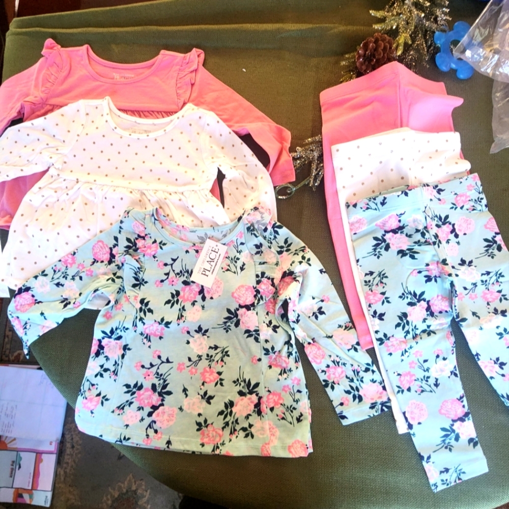 NWT TCP 6pc spring floral mix n match outfit bundle tops & leggings